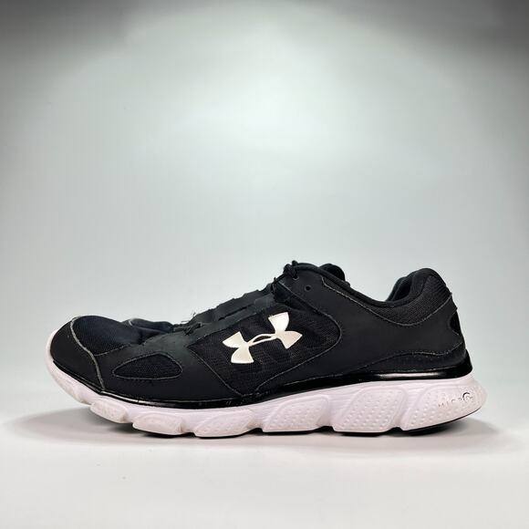 Under Armour Micro G Assert V Black Running Shoes 1252295-001 Men’s Size 10 - Picture 4 of 10